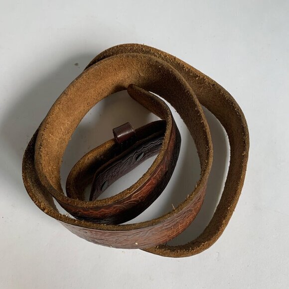 Vintage Tooled Leather Belt Marly Name - Picture 2 of 3